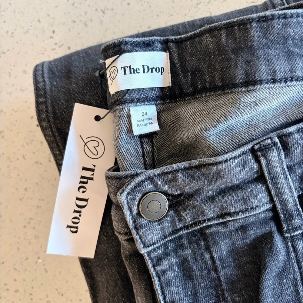 NWT Stylish Chic Plus Size Charcoal Wide-Leg Flare Jeans - Picture 3 of 5